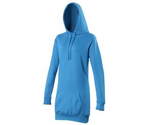 Awdis Girlie Womens Longline Hooded Sweatshirt / Hoodie (Sapphire Blue) - RW167