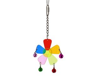 Bird Toy Acrylic Plum Blossom With Bell Balls Aviary Toy Health Interactive