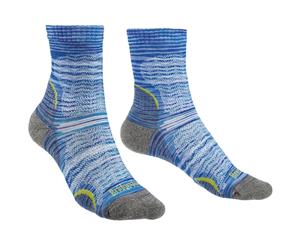 Bridgedale Womens Hike Ultra Light Merino Wool Pattern Socks - Multi Blue