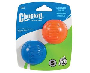 ChuckIt Small 2 Pack of Strato Dog & Puppy Ball Toys for Small Chuck It Thrower