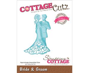 CottageCutz Elites Die -Bride & Groom 2.3&quotX3.5"