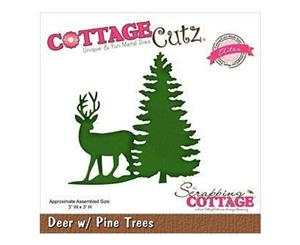 Cottagecutz Elites Die - Deer With Pine Tree