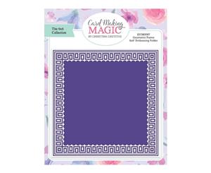 Craft Essentials - The Christina Griffiths Card Making Magic 6x6inch Collection - Geometric Frame 6x6 embossing folder