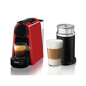 DeLonghi Nespresso EN85RAE Essenza Mini Coffee Machine Bundle (Red)