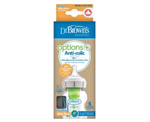 Dr Brown's Options PLUS Glass Baby Bottle Wide Neck 150ml
