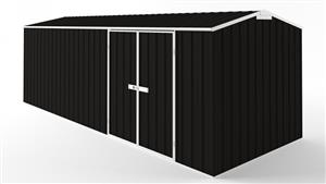 EasyShed D6023 Tall Truss Roof Garden Shed - Ebony