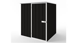 EasyShed S1515 Tall Flat Roof Garden Shed - Ebony