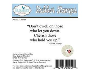 Elizabeth Crafts Cling Mounted Stamps 2.5In. X1.25In. - Don't Dwell