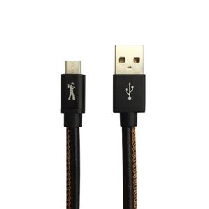 Flea Market Tanery Micro USB Cable 1m PU Leather (Black)