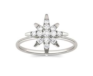 Forever One 2.0mm Round Moissanite Star Fashion Ring