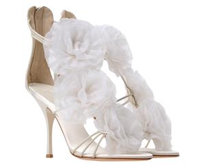 Giuseppe Zanotti Women's Flower Heel - Ivory