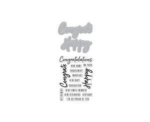 Hero Arts Stamp & Cut - Congrats Happy