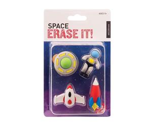 IS Gift Erase It! Space Set of 4 Space Erasers (2 Packs)