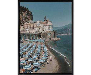 Italian Summer canvas art print - 75x100cm - Black