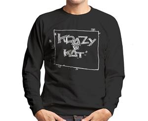 Krazy Kat Box Logo Men's Sweatshirt - Black