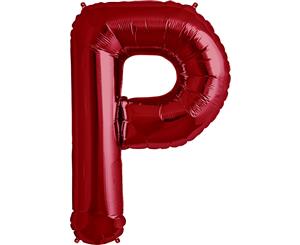 Letter P Red Megaloon 86cm Foil Balloon