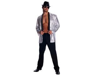 Men's Sequin Jacket- Silver