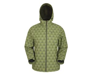 Mountain Warehouse Exodus Mens Softshell Jacket Windproof w/ Adjustable Hem Hood - Green