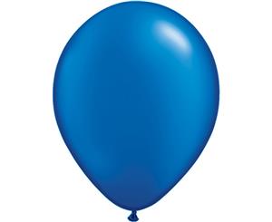 Qualatex 11 Inch Round Plain Latex Balloons (100 Pack) (Pearl Sapphire) - SG4586