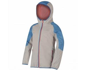 Regatta Great Outdoors Childrens/Kids Teega Reflective Waterproof Hooded Jacket (Platinum/Pluto) - RG3207