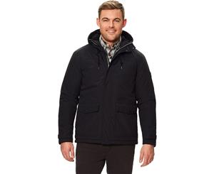 Regatta Mens Syrus Hydrafort Durable Waterproof Hooded Coat Jacket - Black