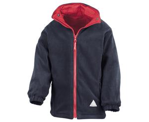 Result Childrens/Kids Reversible Storm Stuff Anti Pilling Fleece Waterproof Jacket (Red/Navy) - BC883