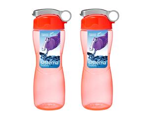 Sistema Set of 2 Hourglass Bottles 645ml Orange