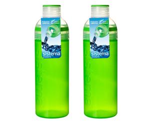 Sistema Trio Drink Bottles 700ml Green x 2