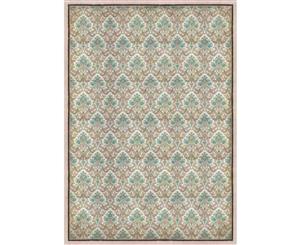 Stamperia Turquoise Brown Wallpaper