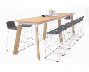 Switch Collaborative Large Counter Table - Wood Imprint Frame [2400L x 800W] - maple