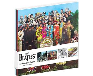 The Beatles Notebook Album Covers Official A6 Exercise Book 4 Pack - Multi