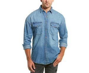 The Kooples Jeans Destroyed Denim Woven Shirt