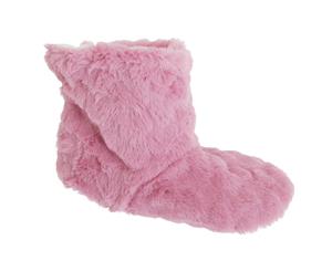 Toesters Womens/Ladies Luxurious Slipper Boots (Pink) - SL569