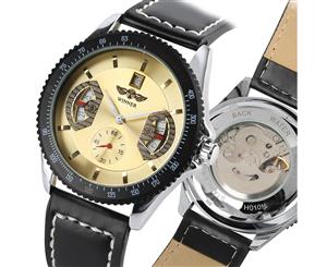 WINNER Watch Luxury Automatic Mechanical Mens Golden Dial Wrist Watches