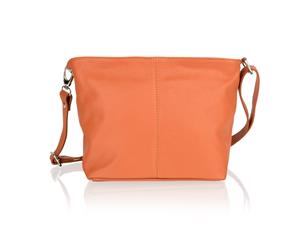 Woodland Leather Orange Shoulder Bag 8.0" Adjustable Shoulder Strap