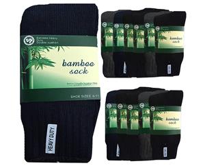 12 Pairs Bamboo Men's Socks - Assorted Colour Pack