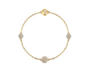 Affinity Collection Pave Ball Interlinking Bracelet with clear crystals Gold Plated