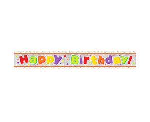 Amscan Happy Birthday Holographic Foil Banner (Multicoloured) - SG16312