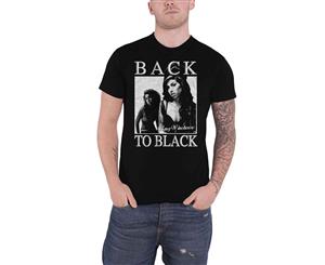 Amy Winehouse T Shirt Back To Logo Official Mens - Black