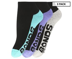 Bonds Women's Logo Low Cut Socks 3-Pack - Assorted