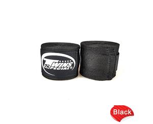 Boxing Hand Wraps Wrist guard TWINS Kick Boxing MMA UFC Muay Thai Cotton5m - Black