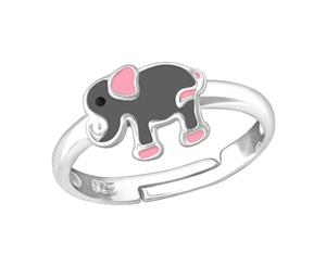 Children's Silver Elephant Adjustable Ring