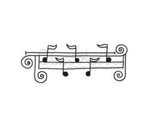 Class Act Cling Mounted Rubber Stamp 2.75In.X3.75In. Music Notes 1