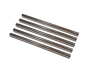 Cocktail Short Stainless Steel Straw Silver 120mm - 5 Pack