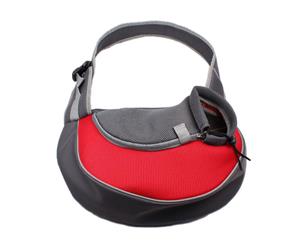 CoolBELL Portable Middle Size Pet Sling Bag-Red