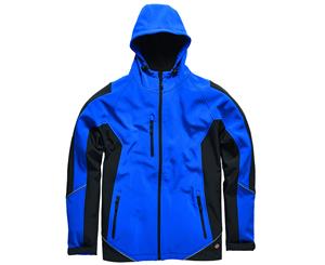 Dickies Mens Two Tone Reflective Breathable Softshell Jacket - Royal / Black