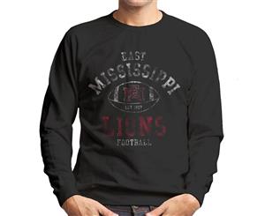 East Mississippi Community College Light Football Lions Men's Sweatshirt - Black