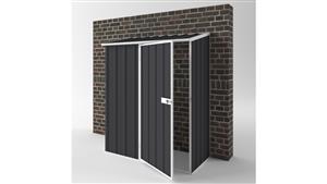 EasyShed S1508 Off The Wall Garden Shed - Iron Grey