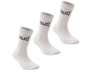 Everlast Women 3 Pack Crew Socks - White