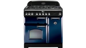 Falcon Classic Deluxe 900mm Dual Fuel Freestanding Cooker - Royal Blue Chrome